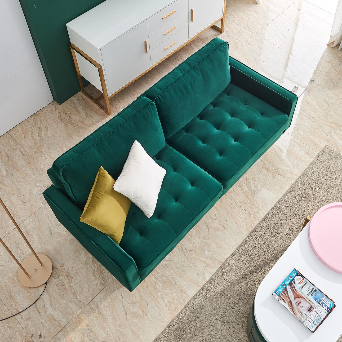 LAST™ Madagascan Emerald Velvet Sofa