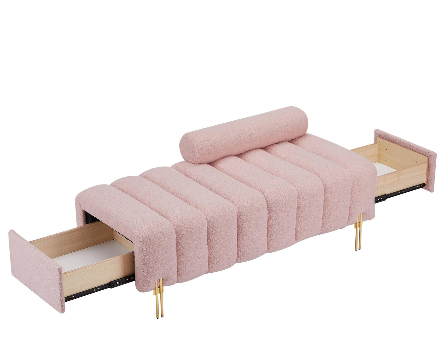 LAST™ Snow Pink Modern End of Bed Bench