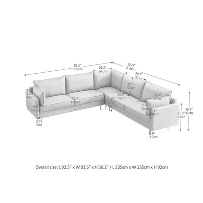 LAST™ Corner Sectional Technical leather Sofa