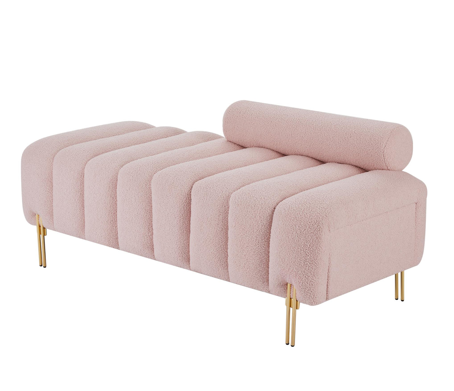 LAST™ Snow Pink Modern End of Bed Bench