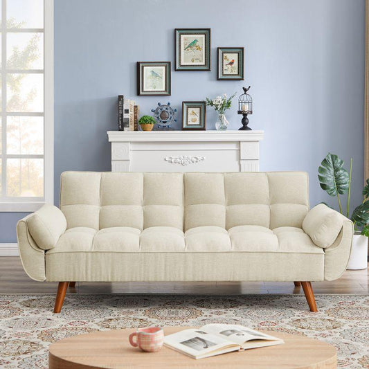 LAST "Vivian" Cream Velvet Sofa