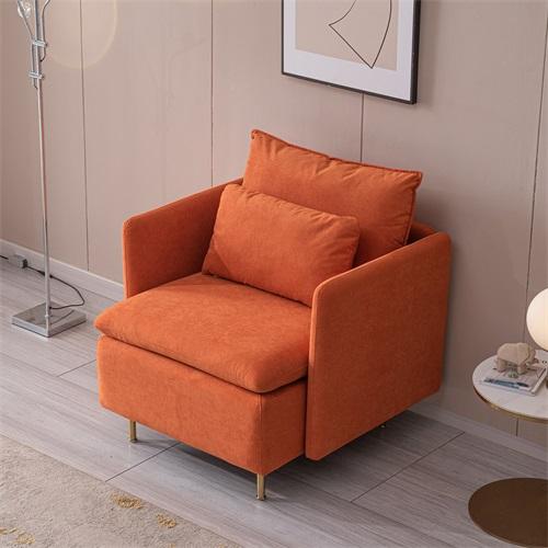 LAST™ Orange Cotton Linen Armchair