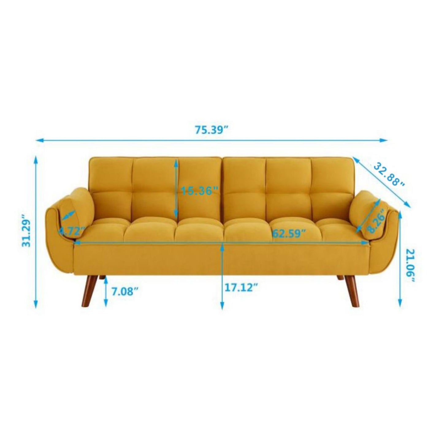 LAST™ "Vivian" OJ Velvet Sofa