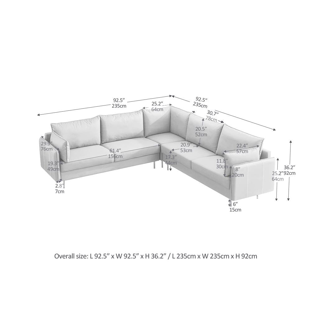 LAST™ Corner Sectional Technical Leather Sofa