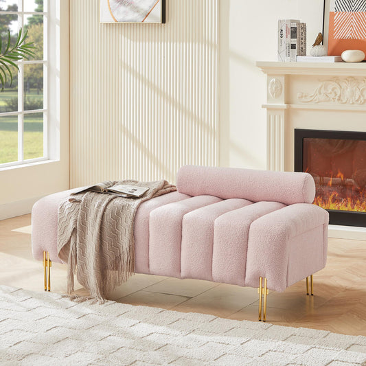 LAST™ Snow Pink Modern End of Bed Bench