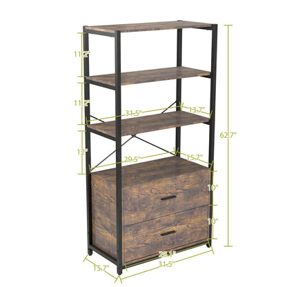 LAST™ 4-Tier Industrial Bookcase